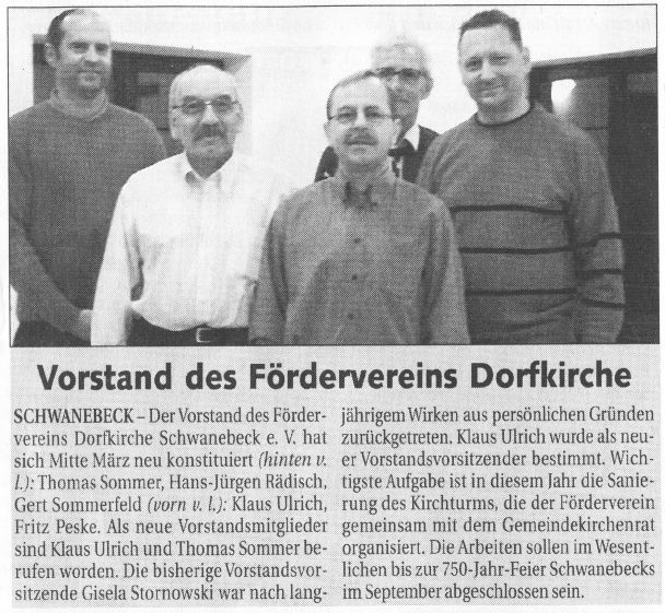 Artikel im Bucher Boten vom April 2007
