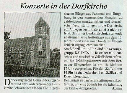 Artikel im Bucher Boten vom April 2008