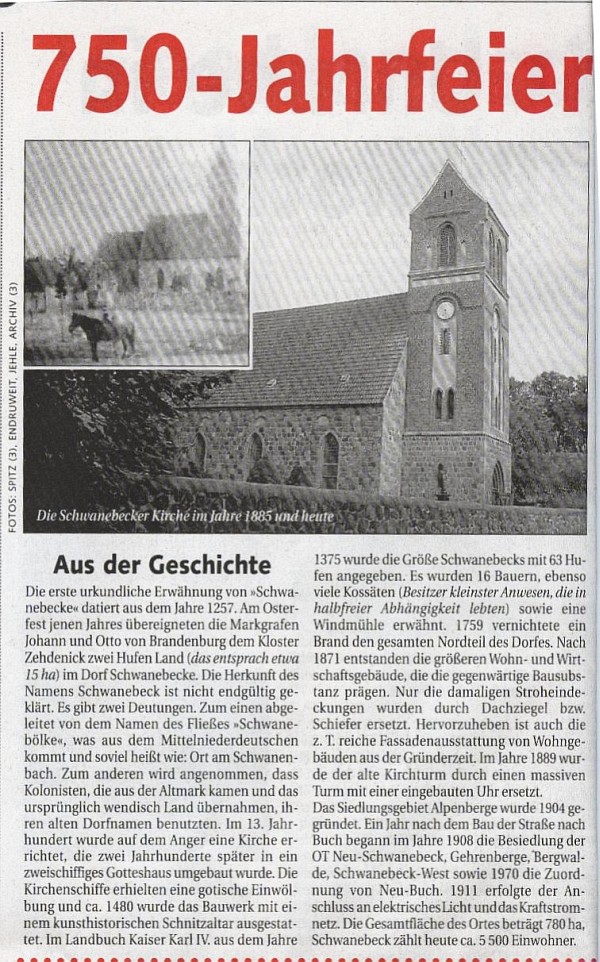 Artikel im Bucher Boten vom September 2007