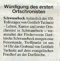 Artikel in der M&auml;rkischen Oderzeitung vom 16.4.2009