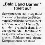 Artikel in der M&auml;rkischen Oderzeitung vom 18.6.2009