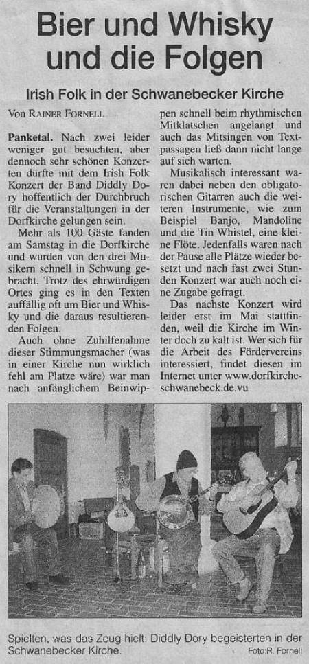 Artikel in der Märkischen Oderzeitung vom 28.9.2004
