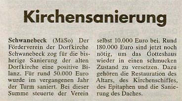 Artikel im M&auml;rkischen Markt vom 20.4.2008